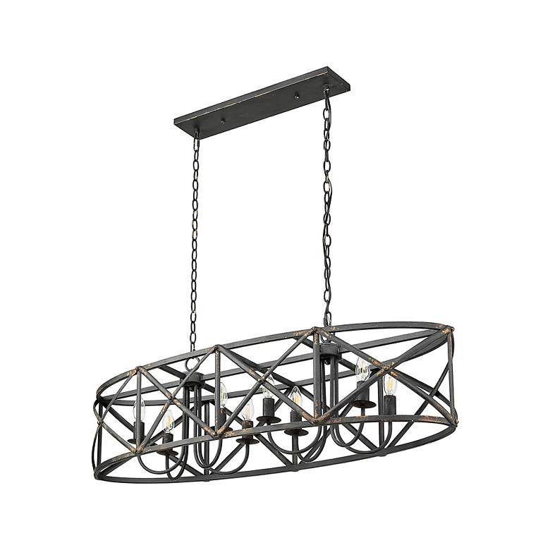 Image 6 Alcott Linear Pendant in Antique Black Iron with No Shade more views