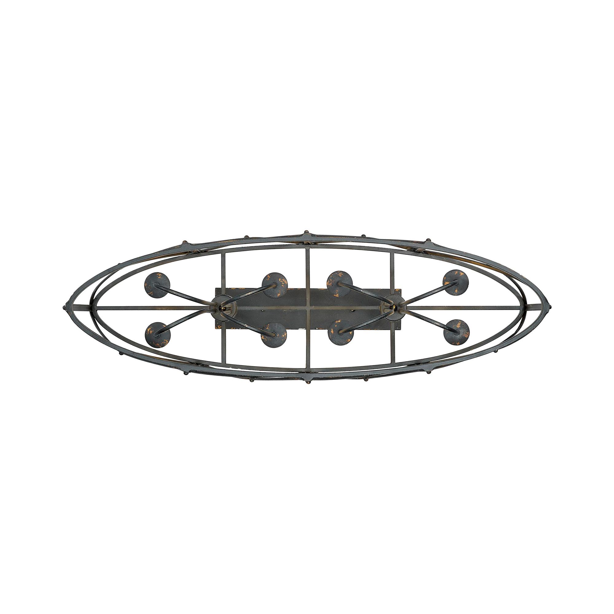 Alcott Linear Pendant in Antique Black Iron with No Shade
