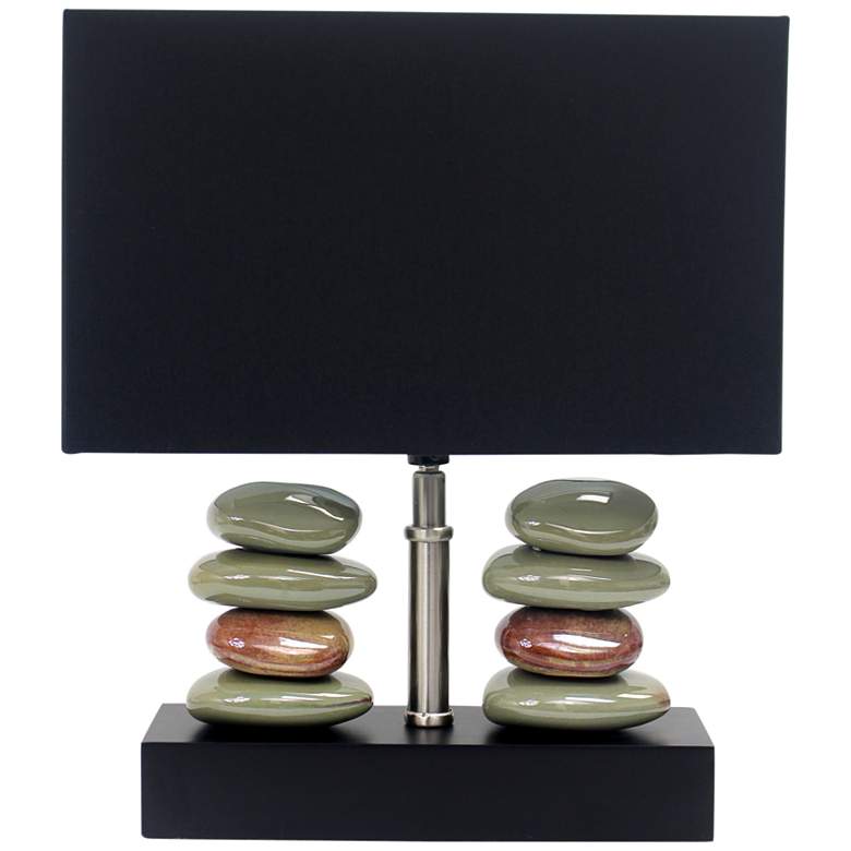 Image 2 Alcova Dual Stacked Stone Ceramic Accent Table Lamp