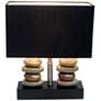 Alcova Dual Stacked Stone Ceramic Accent Table Lamp