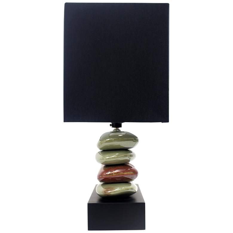 Image 6 Alcova Dual Stacked Stone Ceramic Accent Table Lamp more views