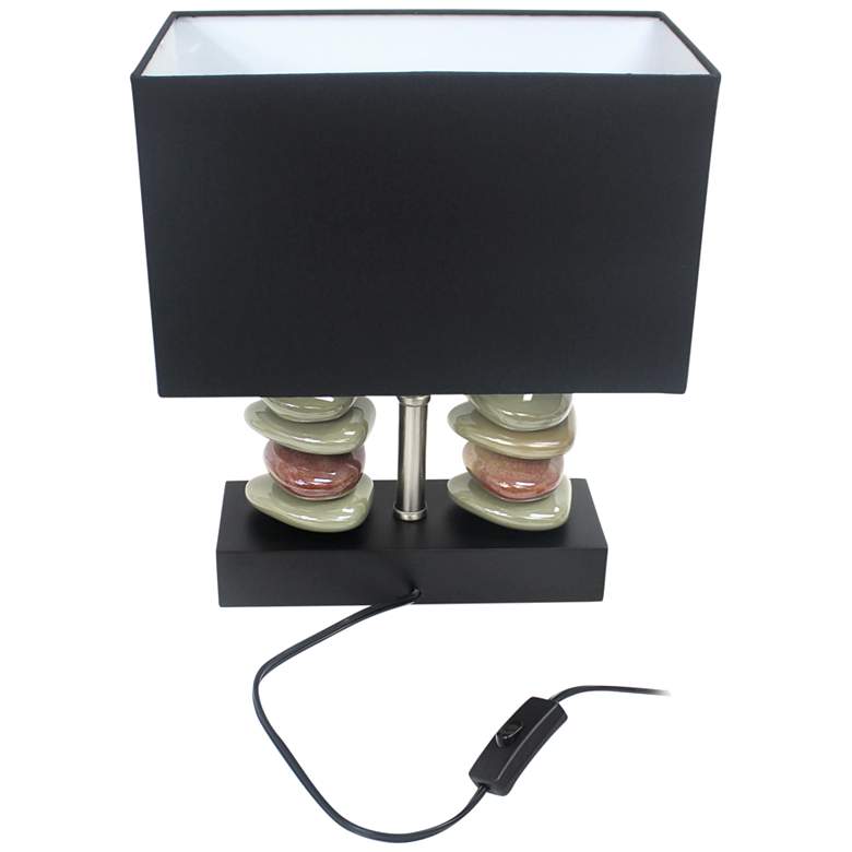Image 7 Alcova Dual Stacked Stone Ceramic Accent Table Lamp more views