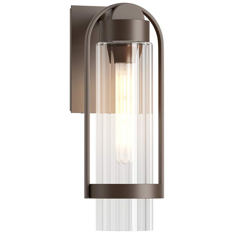 Image 1 Alcove 15.8" High Coastal Bronze Small Outdoor Sconce w/ Clear Glass S