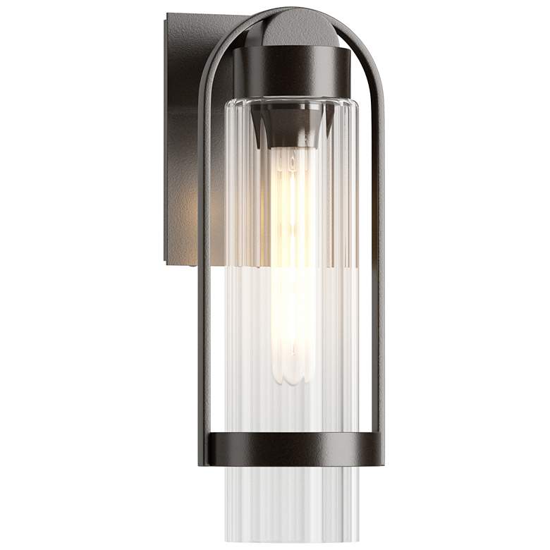 Image 1 Alcove 15.8"H Coastal Oil Rubbed Bronze Small Outdoor Sconce w/ Clear