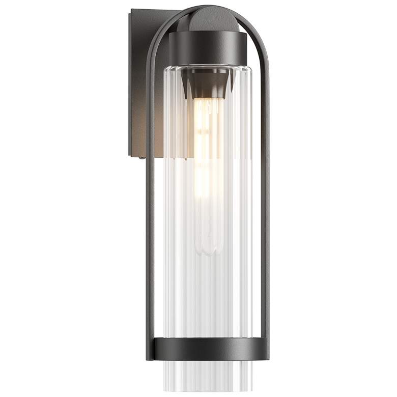 Image 1 Alcove 19.6" High Coastal Black Medium Outdoor Sconce w/ Clear Glass S