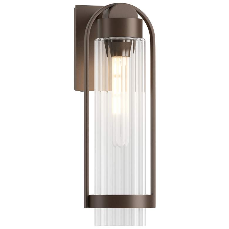 Image 1 Alcove 19.6" High Coastal Bronze Medium Outdoor Sconce w/ Clear Glass