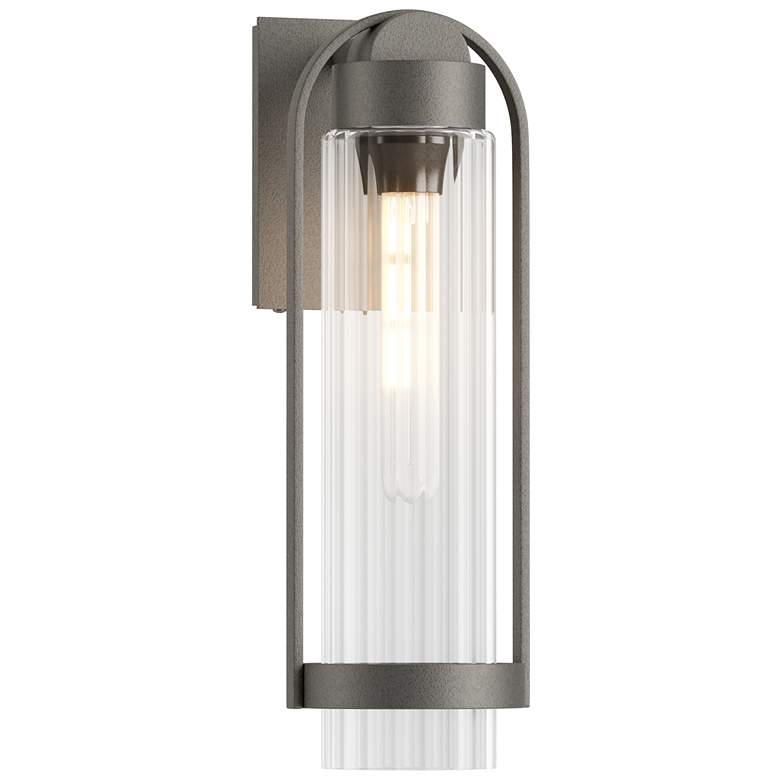 Image 1 Alcove 19.6" High Coastal Natural Iron Medium Outdoor Sconce w/ Clear