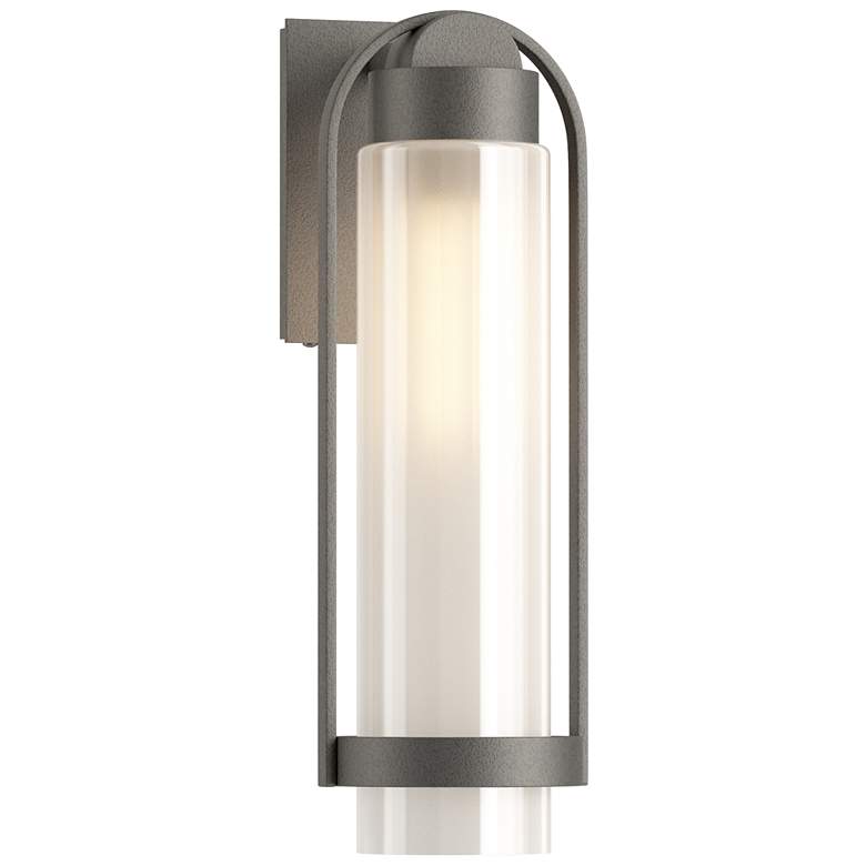 Image 1 Alcove 19.6"H Coastal Natural Iron Medium Outdoor Sconce w/ Frosted Sh