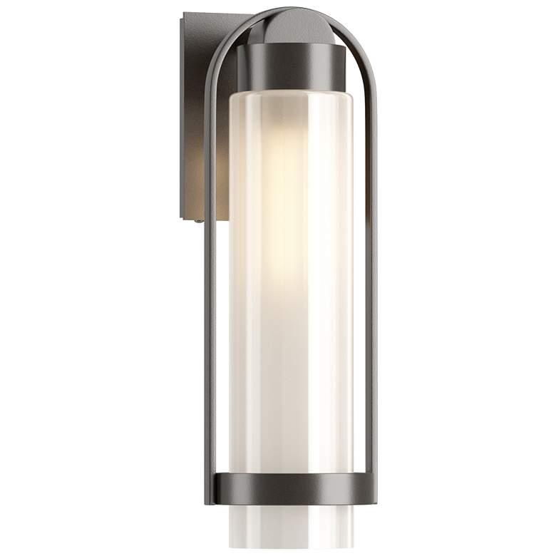 Image 1 Alcove 19.6"H Oil Rubbed Bronze Medium Outdoor Sconce w/ Frost Shade