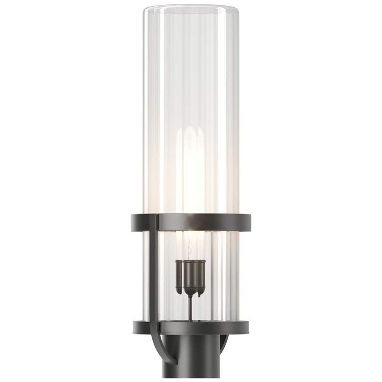 Image 1 Alcove 22.4" High Coastal Black Outdoor Post Light With Clear Glass Sh