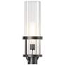 Alcove 22.4" High Coastal Black Outdoor Post Light With Clear Glass Sh