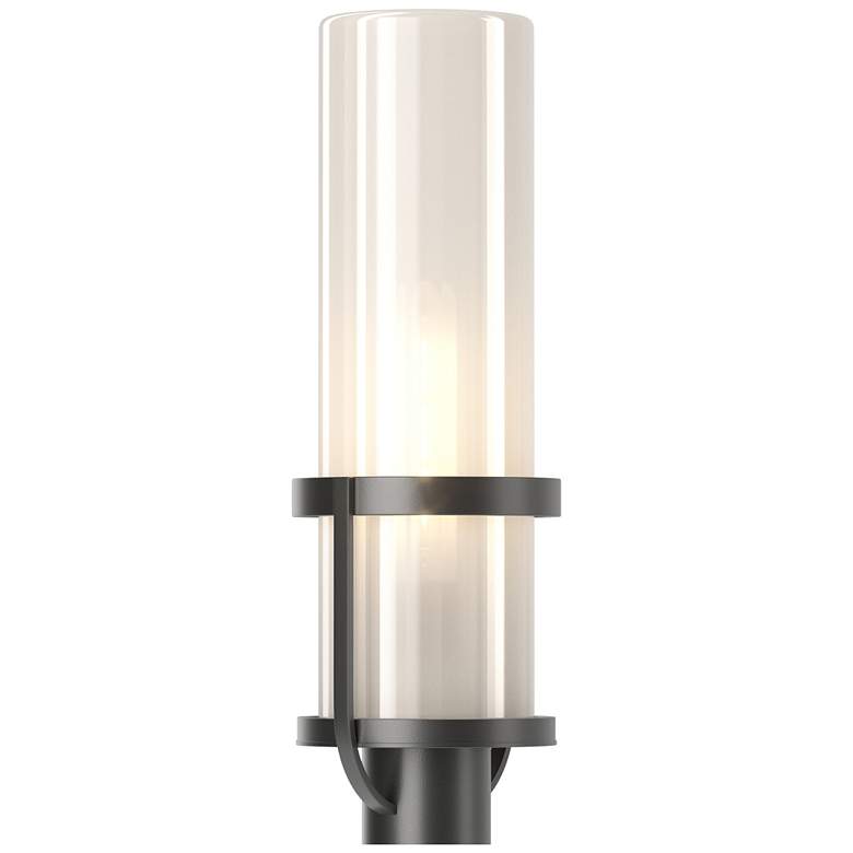 Image 1 Alcove 22.4" High Coastal Black Outdoor Post Light With Frosted Glass