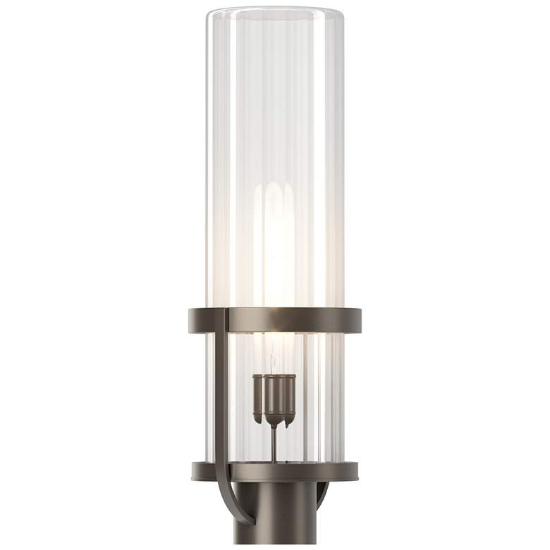 Image 1 Alcove 22.4" High Coastal Dark Smoke Outdoor Post Light w/ Clear Shade