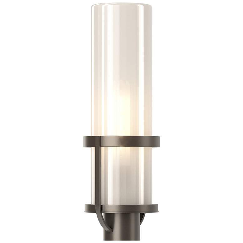 Image 1 Alcove 22.4" High Coastal Dark Smoke Outdoor Post Light w/ Frosted Sha