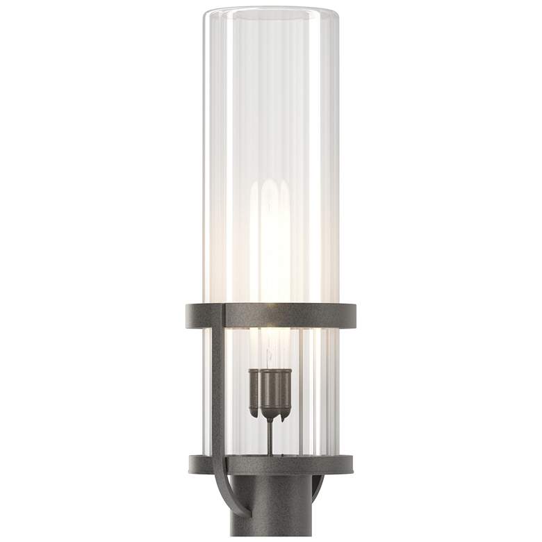 Image 1 Alcove 22.4" High Coastal Natural Iron Outdoor Post Light w/ Clear Sha