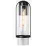 Alcove 23.2" High Clear Glass Coastal Black Outdoor Sconce
