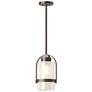 Alcove 7.8" Wide Coastal Bronze Outdoor Pendant With Frosted Glass Sha