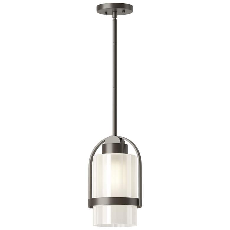 Image 1 Alcove 7.8" Wide Coastal Dark Smoke Outdoor Pendant w/ Frosted Glass S