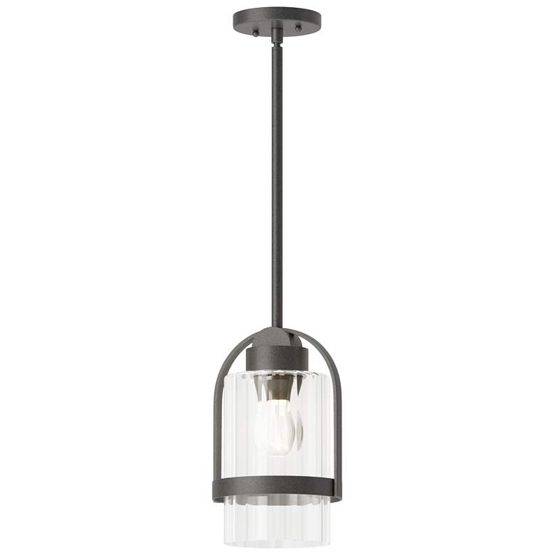 Image 1 Alcove 7.8" Wide Coastal Natural Iron Outdoor Pendant w/ Clear Glass S