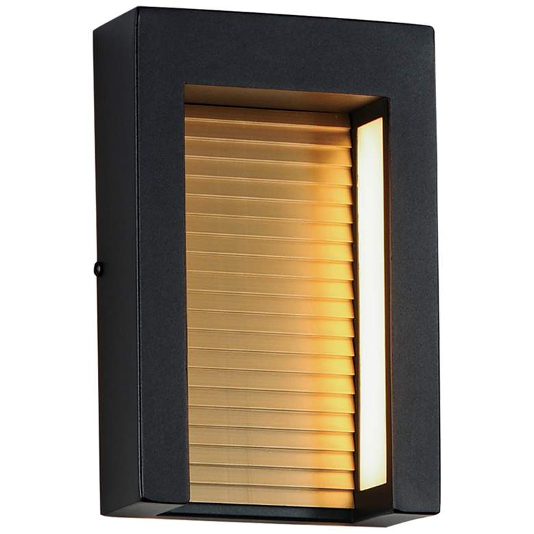 Image 1 Alcove Small LED Outdoor Wall Sconce Black / Gold
