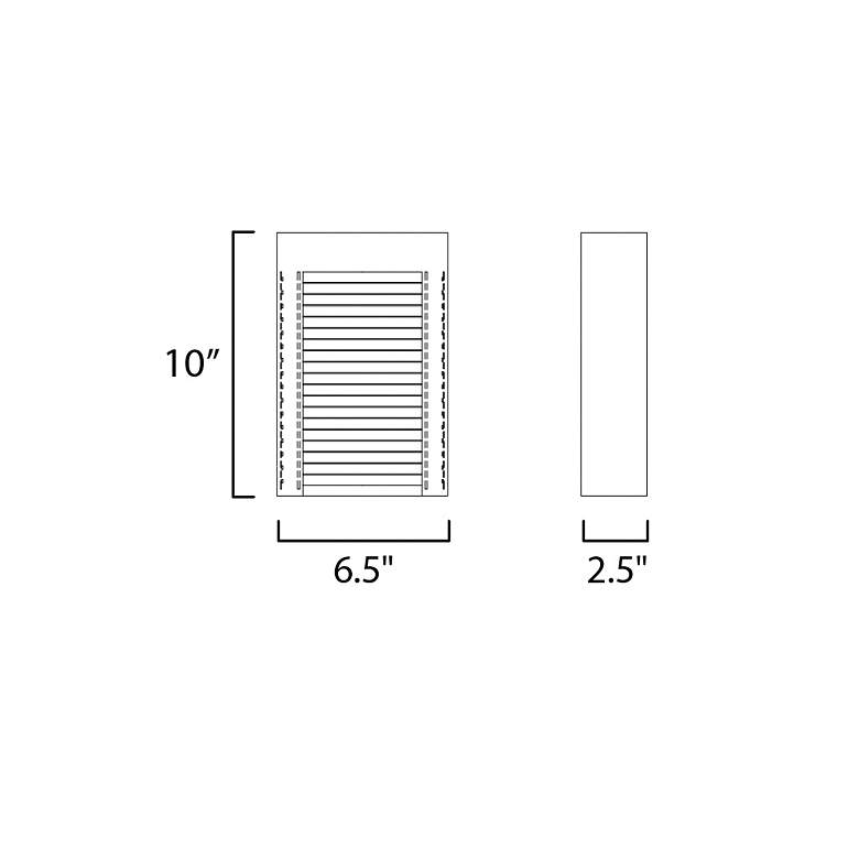 Image 2 Alcove Small LED Outdoor Wall Sconce Black / Gold more views