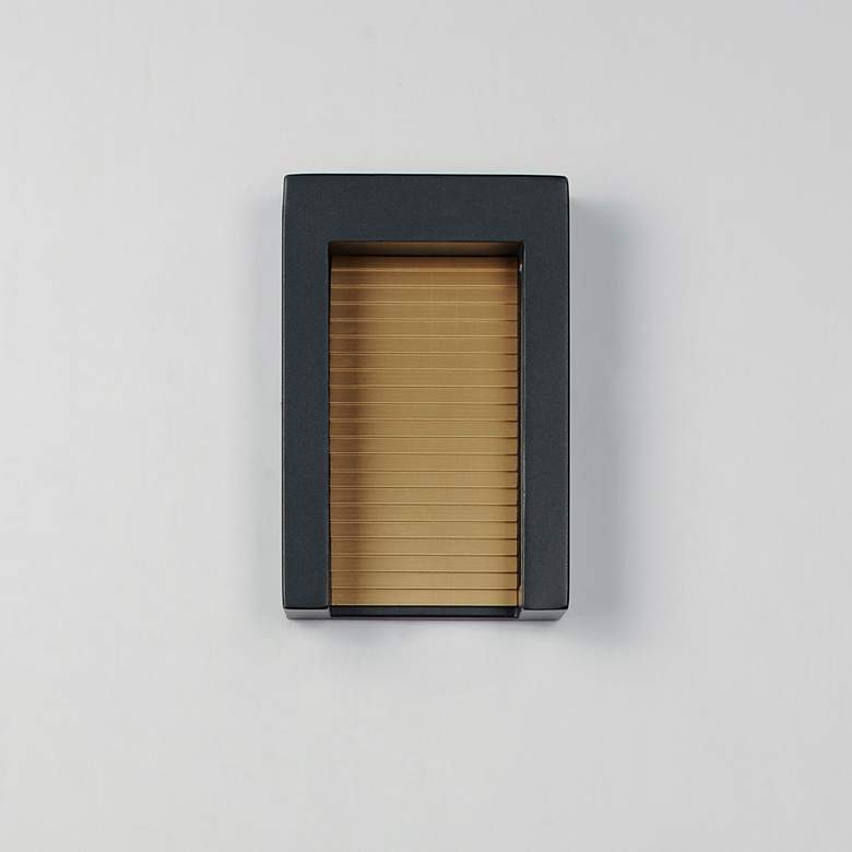Image 3 Alcove Small LED Outdoor Wall Sconce Black / Gold more views