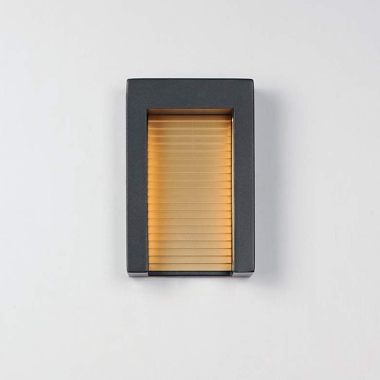 Image 4 Alcove Small LED Outdoor Wall Sconce Black / Gold more views