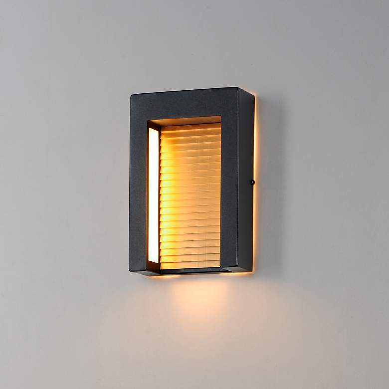 Image 5 Alcove Small LED Outdoor Wall Sconce Black / Gold more views