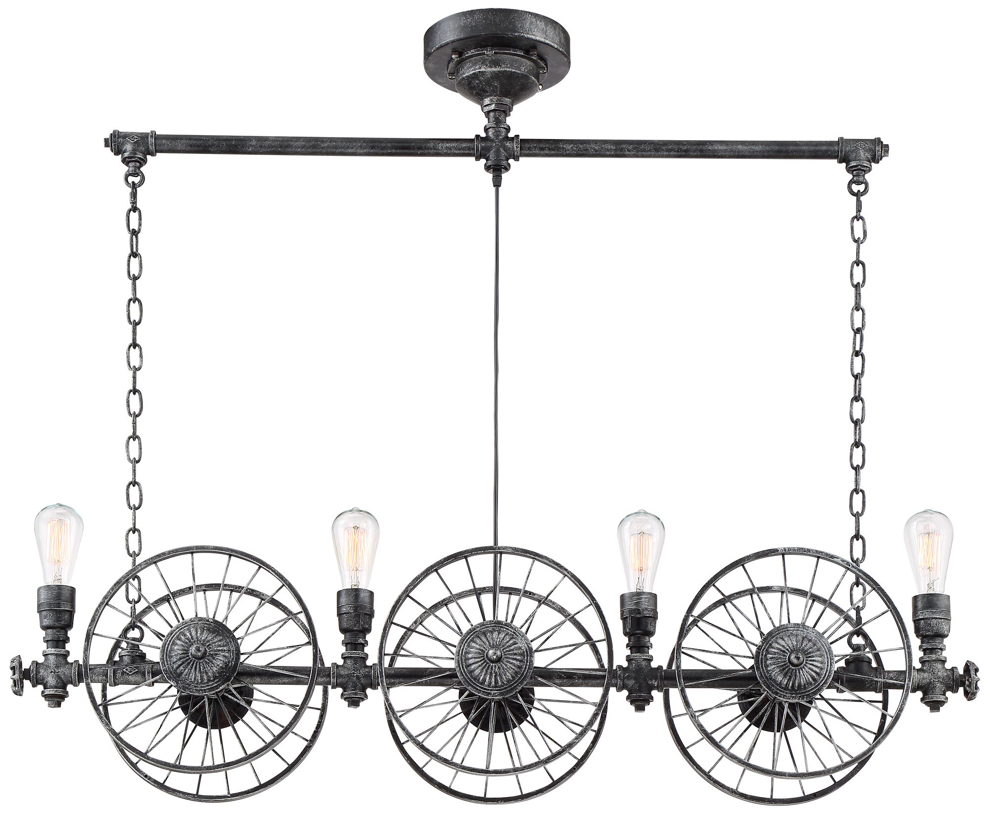 Aldagrove 50" Wide Gray 4-Light LED Island Pendant