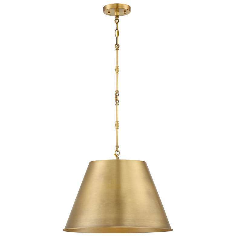 Image 1 Alden 1-Light Pendant in Warm Brass