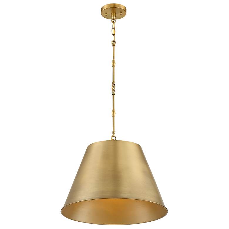 Image 2 Alden 1-Light Pendant in Warm Brass more views