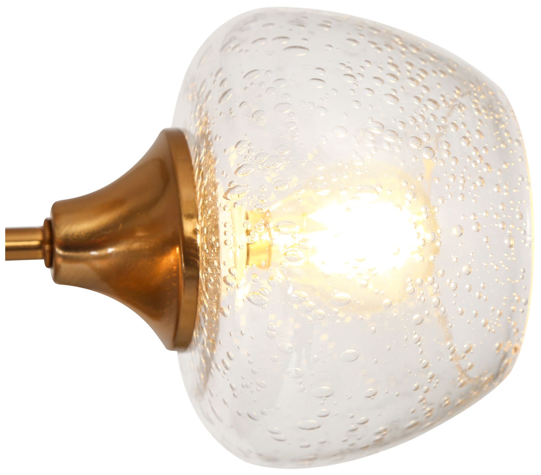 Thumbnail4 of Alden 20"W Modern Brass 3-Light Sputnik Glass Semi-flush Mount more views