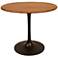 Alden 36" Wide Elm Wood Black Metal Round Dining Table