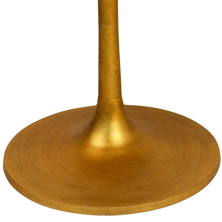 Image 3 Alden 40" Wide Elm Wood and Gold Round Tulip Dining Table more views