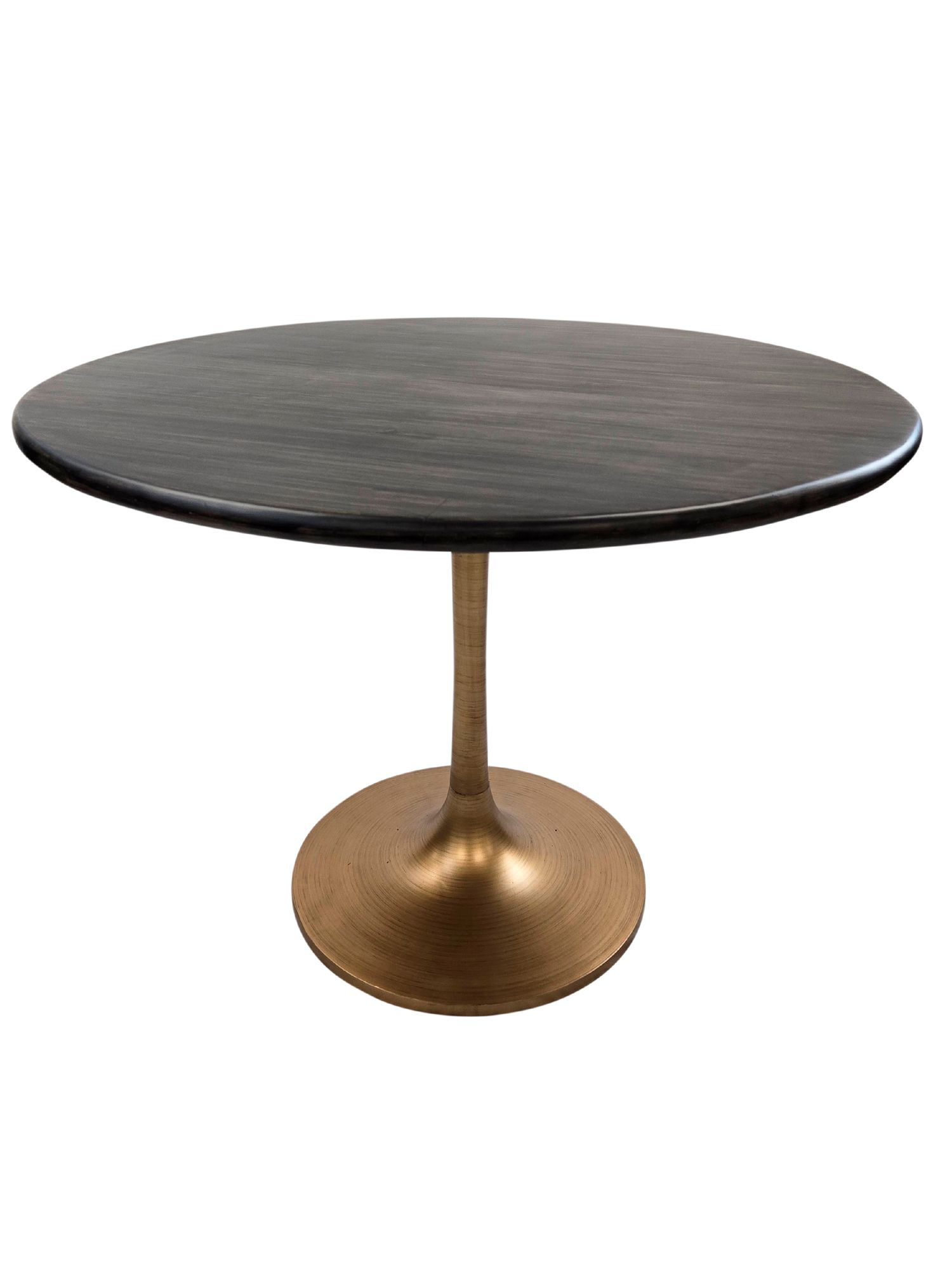Image 3 Alden 40" Wide Gold and Warm Black Round Dining Table more views