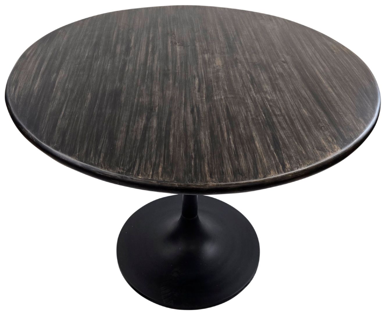 Image 2 Alden 40" Wide Warm Black Top Black Base Round Wood Dining Table more views
