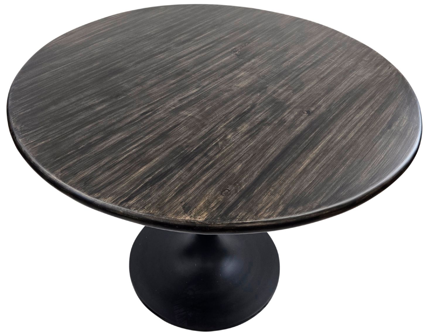 Image 4 Alden 40" Wide Warm Black Top Black Base Round Wood Dining Table more views