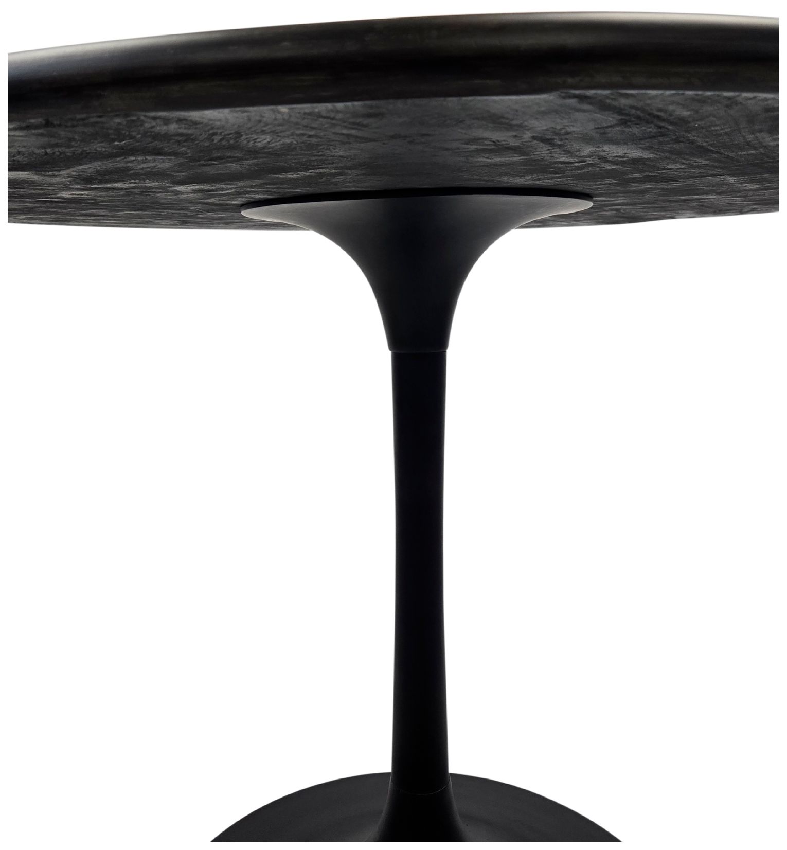Image 6 Alden 40" Wide Warm Black Top Black Base Round Wood Dining Table more views