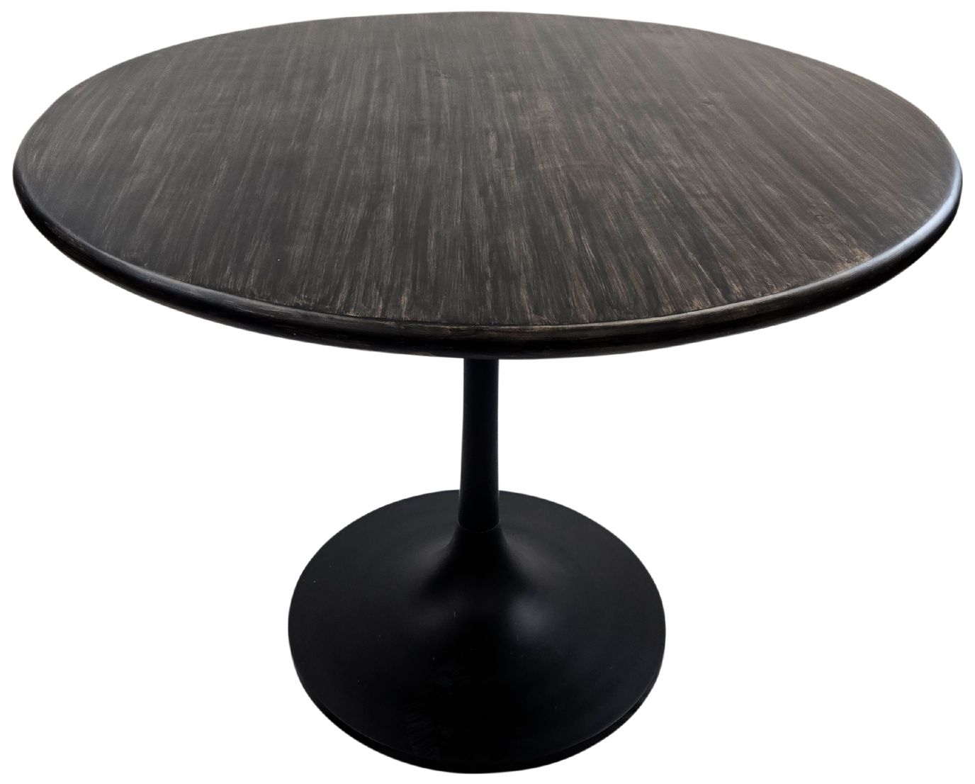 Image 7 Alden 40" Wide Warm Black Top Black Base Round Wood Dining Table more views