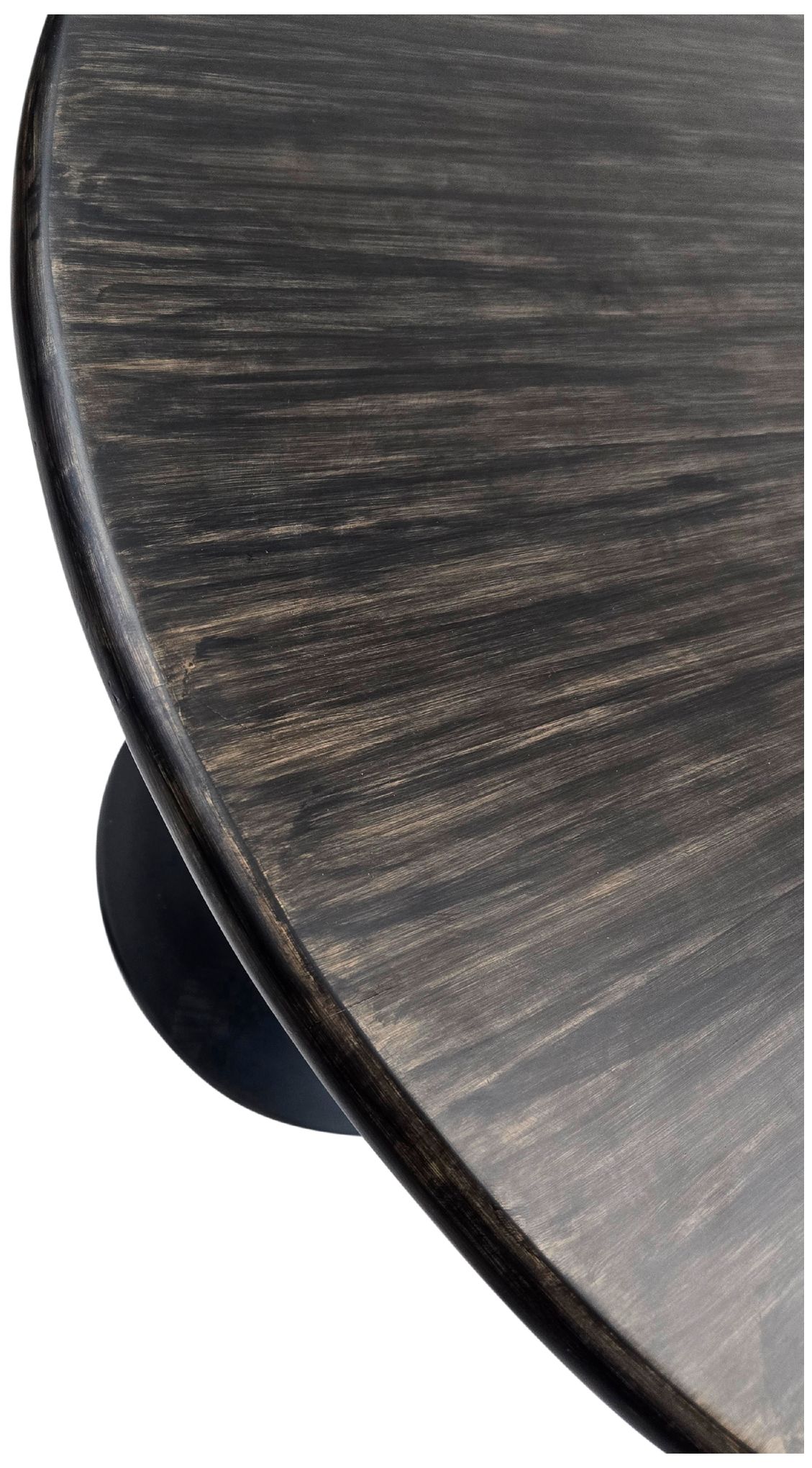 Alden 40" Wide Warm Black Top Black Base Round Wood Dining Table