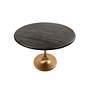 Thumbnail2 of Alden 40" Wide Warm Black Top Gold Base Round Wood Dining Table more views