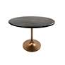 Thumbnail3 of Alden 40" Wide Warm Black Top Gold Base Round Wood Dining Table more views