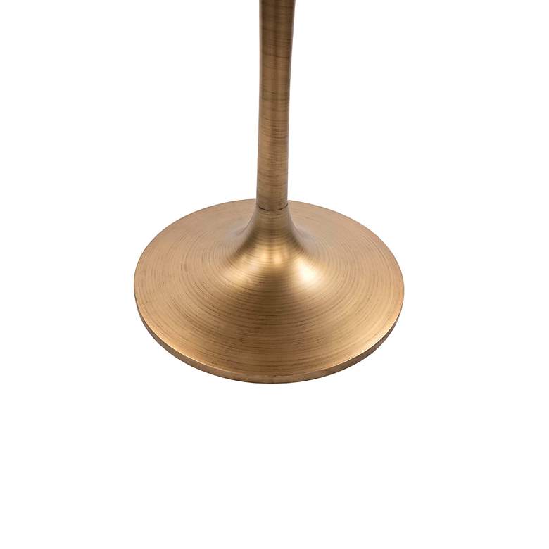Image 6 Alden 40" Wide Warm Black Top Gold Base Round Wood Dining Table more views