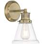 Alden Bath Light - Antique Brass, Clear