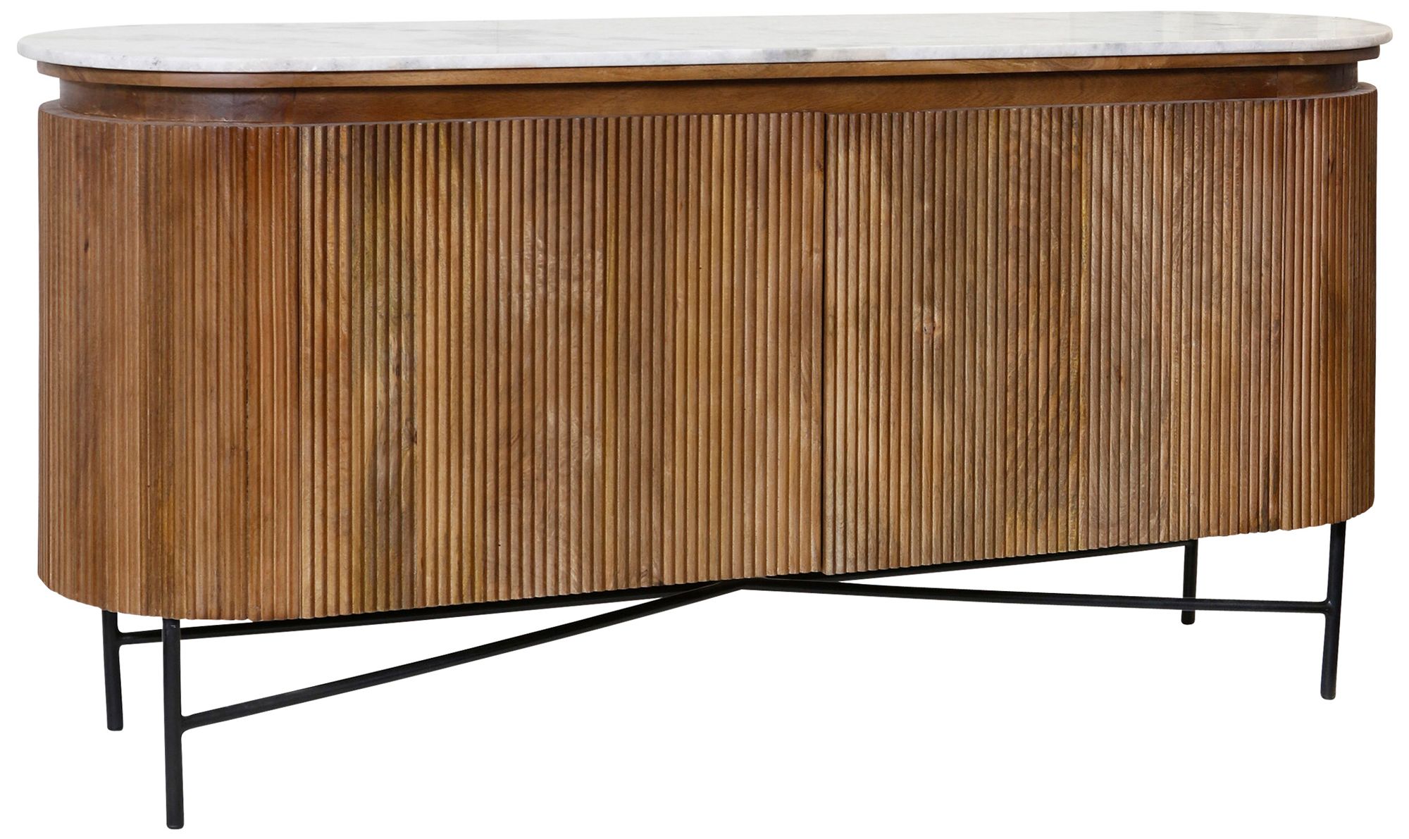 Image 2 Alder Fluted Sideboard - Coconut Brown