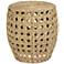 Alder Water Hyacinth Cane Weave Indoor-Outdoor Accent Table