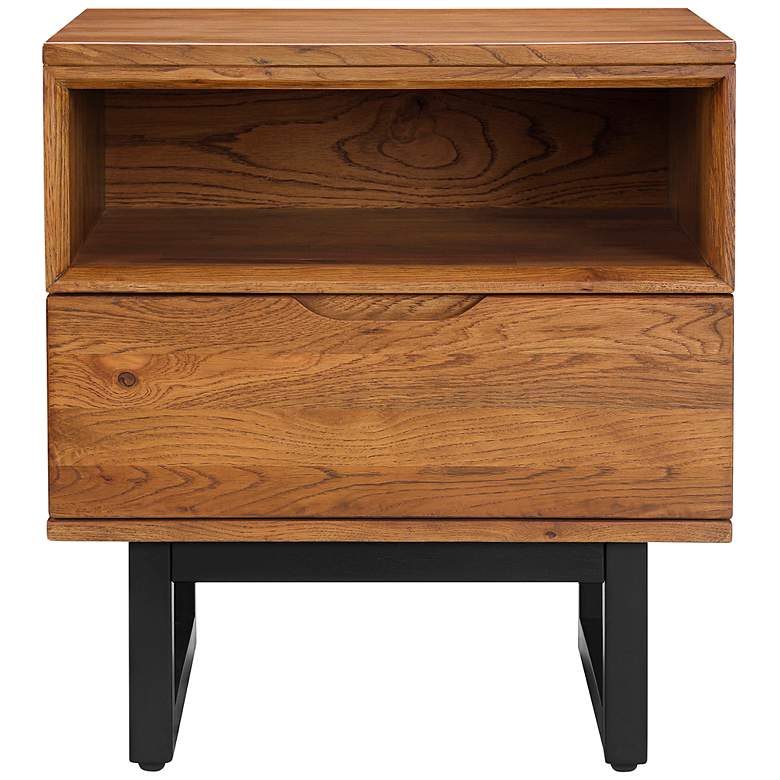 Image 3 Aldo 24" Wide Brown Single-Drawer Nightstand