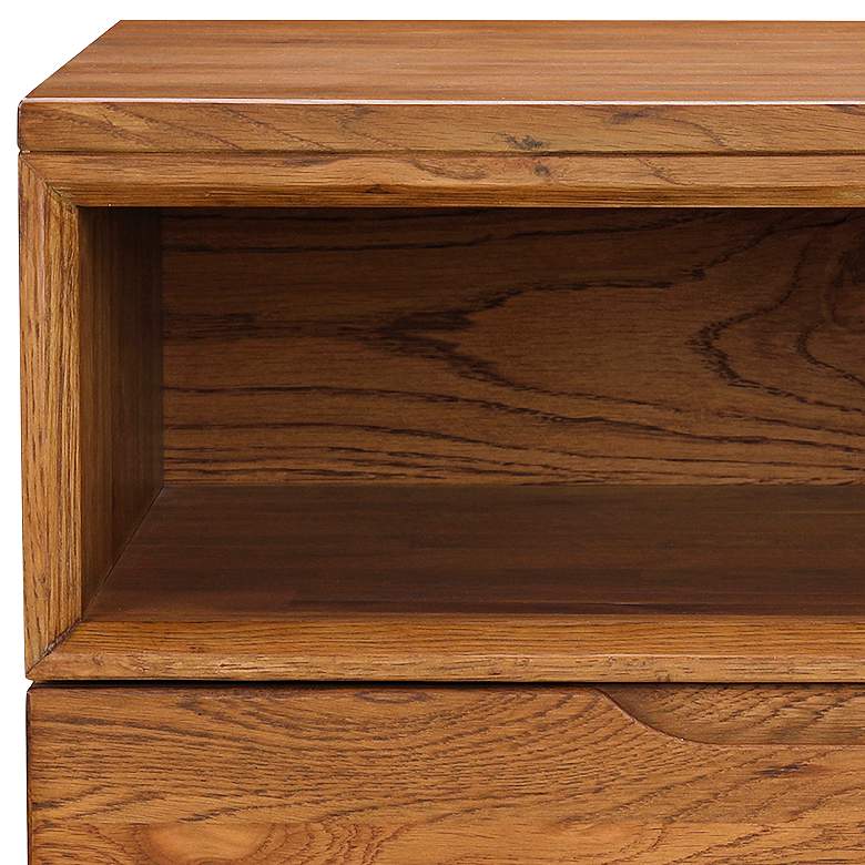 Image 4 Aldo 24" Wide Brown Single-Drawer Nightstand more views