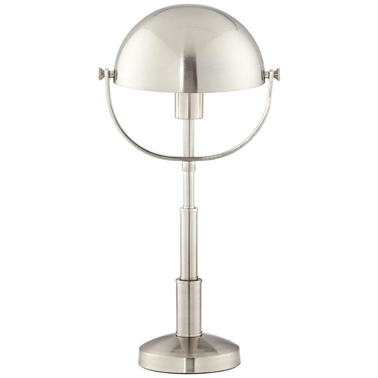 Image 1 Aldon Brushed Steel Metal Dome Table Lamp