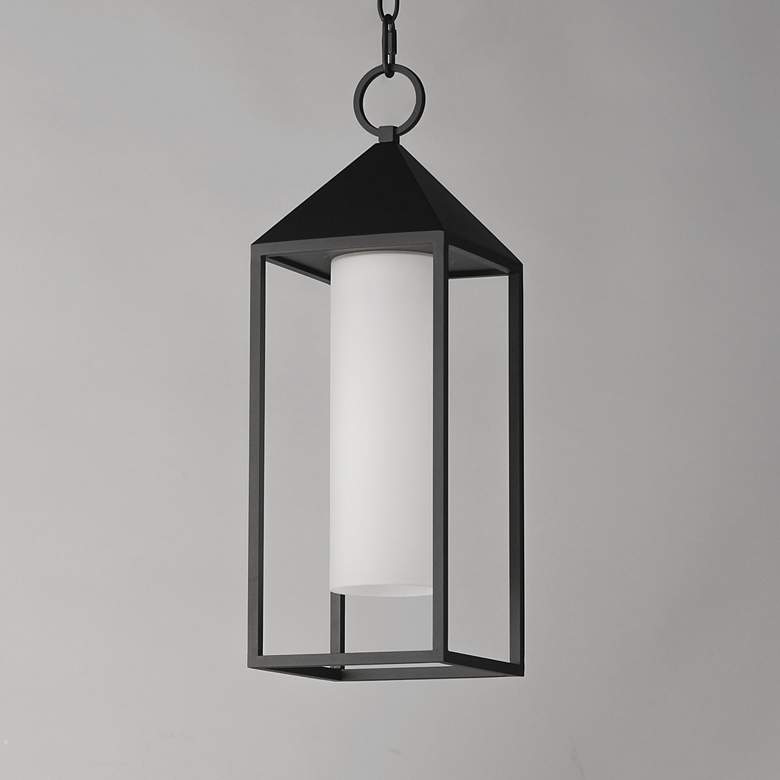 Image 3 Aldous 1-Light Outdoor Pendant Black more views